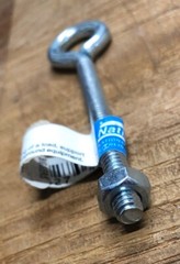 New National Eye Bolt, Zinc, 1/4 x 4-In. Set of 3 #N221-127.