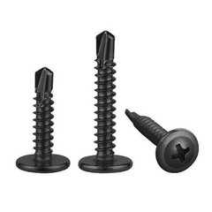 Wensilon (350Pcs)#8×5/8” for Sheet Metal Self-Tapping Screws #8X5/8″, Black