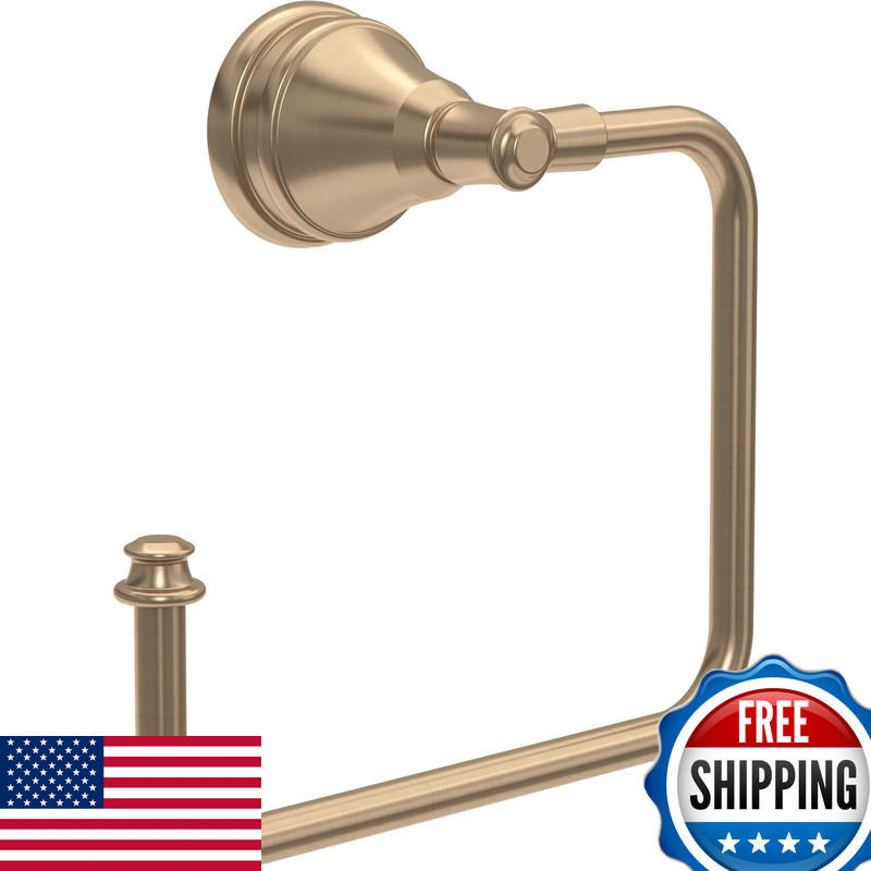 Delta Mylan 1-Pack Hand Towel Holder Champagne Bronze Towel Racks For Bathroom
