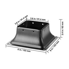 Deck 4×4 Post Base 20pc Powder-Coated Steel