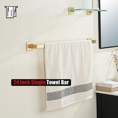 Jqk Gold Towel Bar Rounded Edges 29.41 Inch Towel Rack 304 Stainless Steel