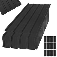 12 PCS Roof Panels Galvanized Steel Hardware Metal Roofing Sheets Wall Panels