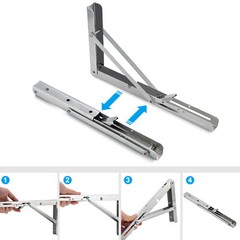 Folding Shelf Bracket Stainless Steel Bench Table Wall Mounted Heavy Duty 8″-20″