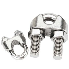 M2-M32 Heavy Duty Wire Rope Grips Clamp Cable A2 Stainless Steel U Bolts Fixing