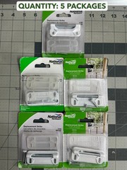 NOS 5-pack National Hardware storm Screen Door Strike Plate White N213-322