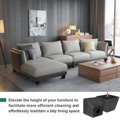 Masendelk M8-1.25 Metric Thread Bolts Plastic Furniture Legs 3 Inch Black