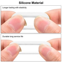 100 Pcs 1 1/4″ Flat White Silicone Rubber Bands Rings Non-slip