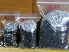 72 Rubber Bumper Feet (SMALL 1/2″ DIA) Black Utility SILICONE with Screws