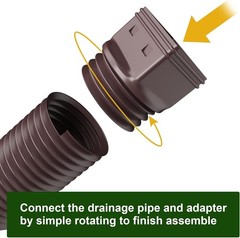 Rain Gutter Downspout Extensions, Downspout Extender for Rainwater Drainage F…