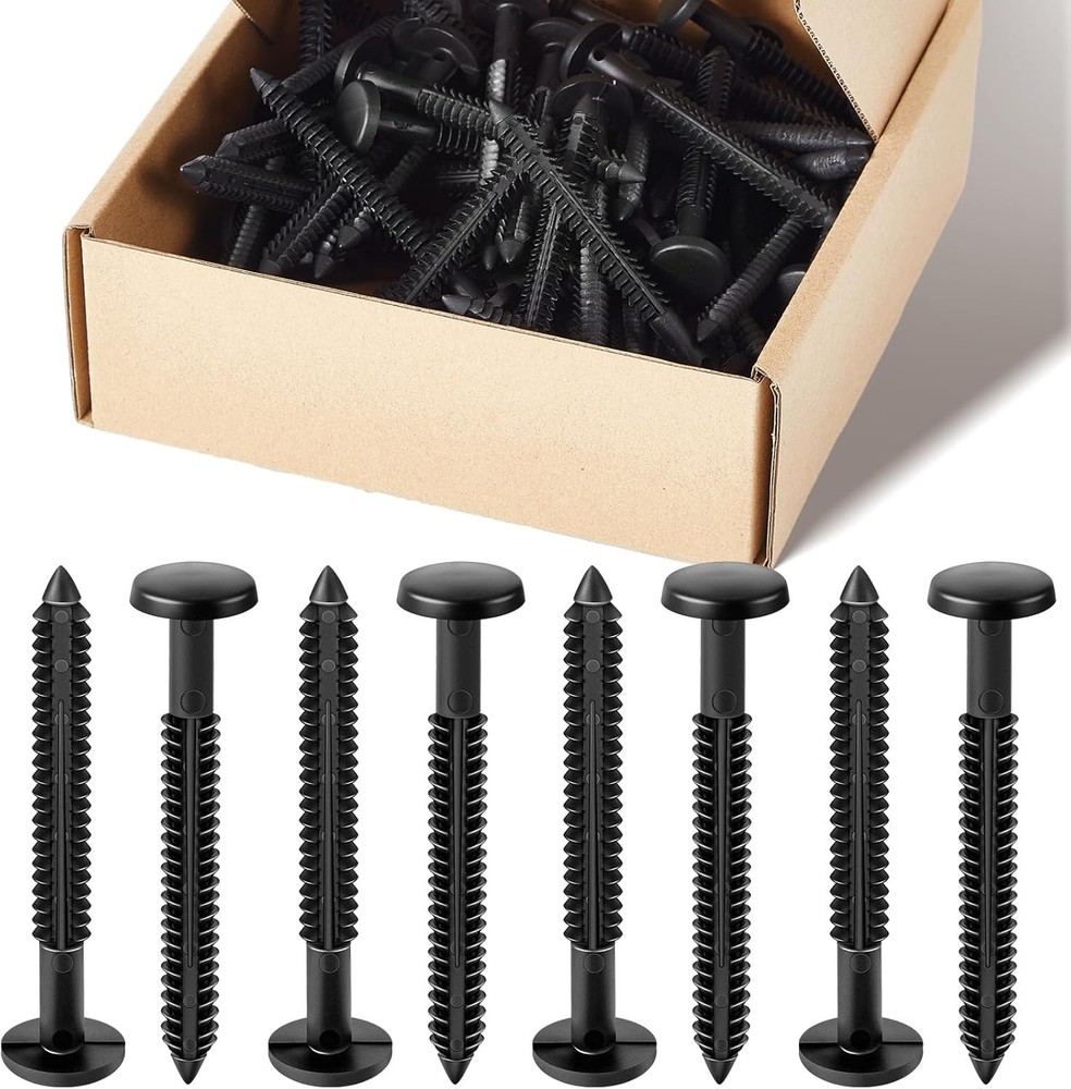 60 Pcs 3 Inch Vinyl Shutter Fastener Window Panel Peg Lok Pin Pegs Screws Shutte