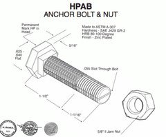 8 Pack Dry Concrete Anchors Tie Down Kit with Straps & Slotted Lag Bolts