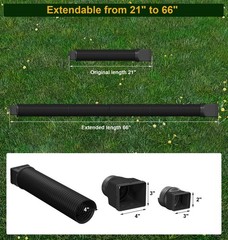 Gutter Downspout Extension Flexible Extendable 2166 Black Drainage Pipe