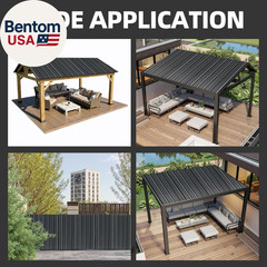 Metal Roofing Panels, L45.2×W17.72 Inch Corrugated Galvanized Steel Metal Roof P