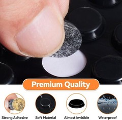 Rubber Feet for Electronics, Adhesive Stick on Black, Black Bumpers Pads