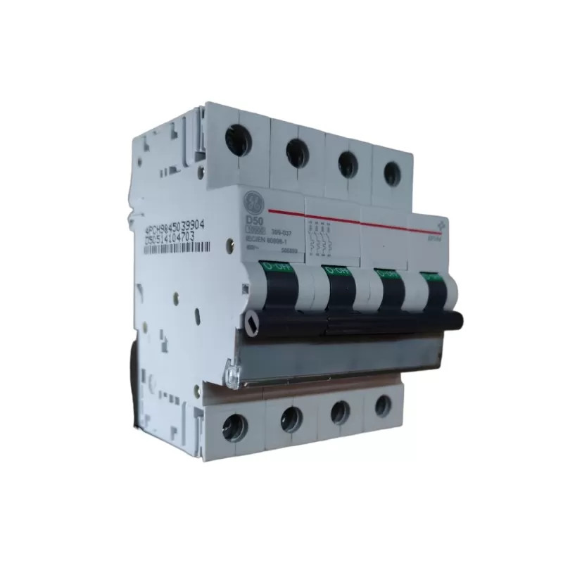 Ge power 566899 ep104d50 magnetic thermal circuit breaker 4p 50a 10ka d 4m