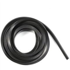 Black Solid NBR Nitrile Rubber Rectangle Sealing Strip Absorption Cushioning