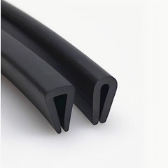 Black Rubber U-Shaped Edge Guard Decorative Sealing Door Table Edging Protector