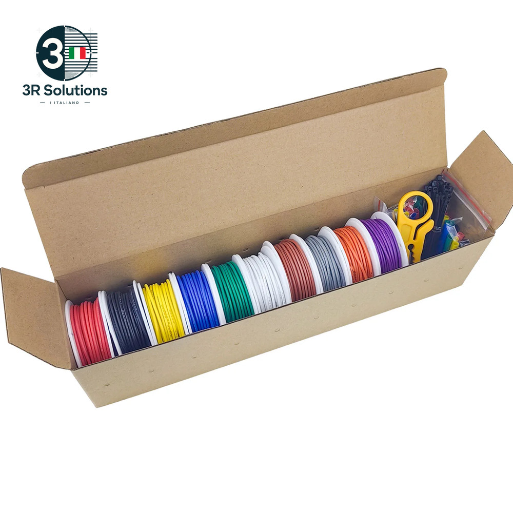 10 Colors in One 16-18-20-22-24-26-28-30 22A Gauge Silicone Electrical Cable