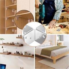 80Pcs Stainless Steel Angle Bracket, 2x2x2 Heavy Duty L Brackets for Wood_ SALE
