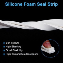 Silicone Sponge Seal Strips White Square Foamed Rubber Gasket 2x10mm – 30x35mm