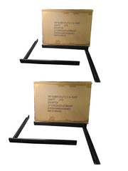 (QTY 2) Concealed Flat Bracket 2-Piece 24 inch – 2″-Black CFLAT (2.0) 24-Black