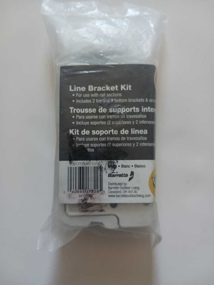 Barrette Versa Rail Outdoor 73017729 Line Bracket Kit 36″ & 42″ White