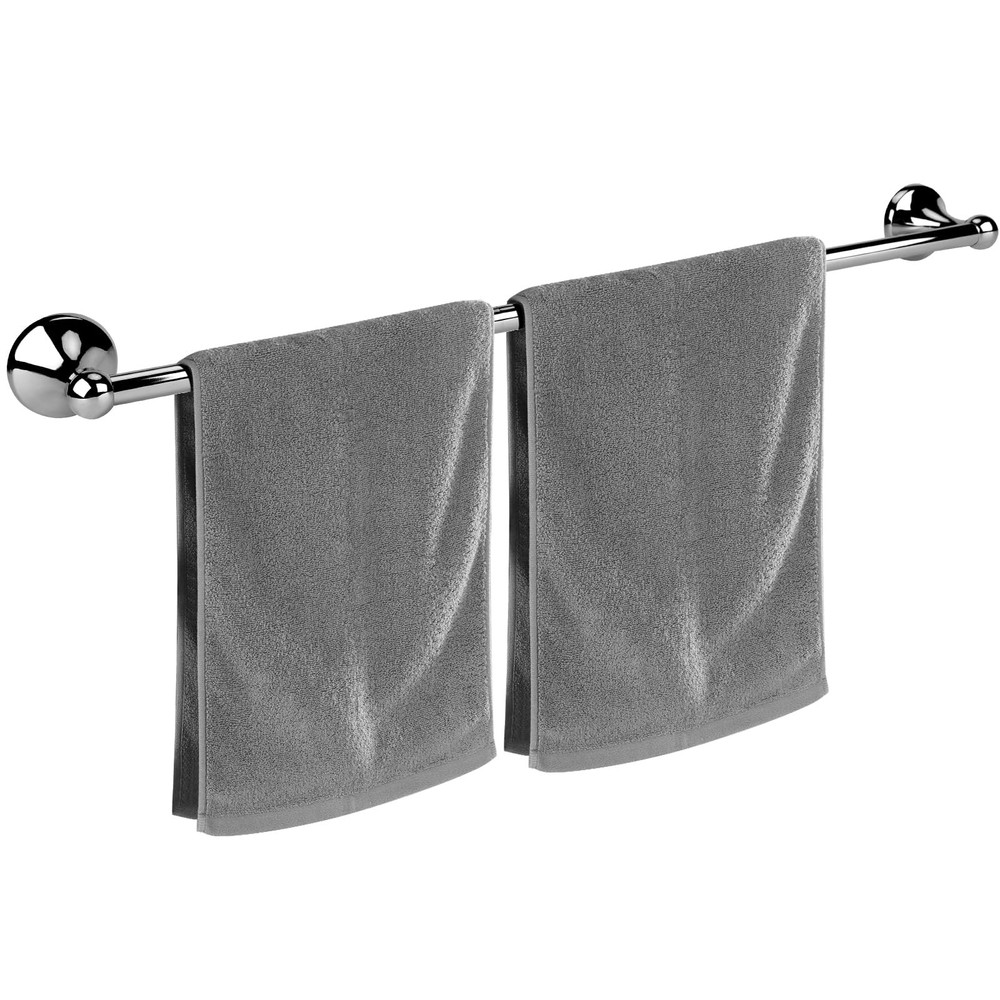 Ntipox 24″ Polished Chrome Bathroom Towel Bar Wall Mounted Rack