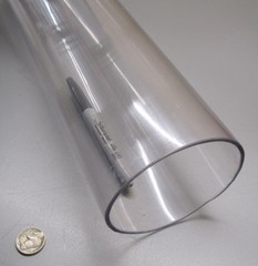 Polycarbonate Lexan Clear Tube / Tubing 4.00″ x 3.75″ (4.0″ x 3 3/4″)-6831