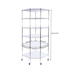 ❄️FREE SHIPPING!❄️ 5 Shelf Wire Metal Corner Industrial Rack 4 Garages Basements