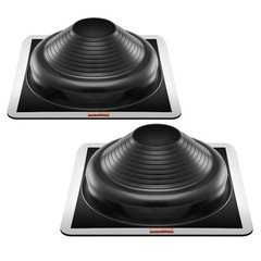 2 Pcs Roof Pipe Flashing Boots, Fit Pipe OD 6-3/4″ to 14″, Flexible EDPM Roofing