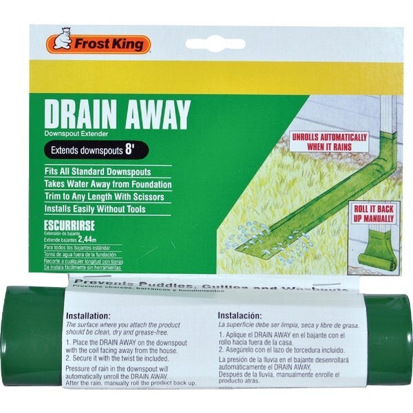 (1)-Frost King’s Standard Downspout Extender, unrolls automatically Model: DE200
