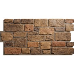 EverStone Cobblestone Faux Stone Panel, 48″W x 23 3/4″H x 1 1/8″D, Rustic Roa…