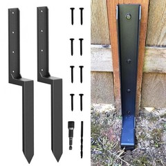 Fence Post Repair Kit,Heavy Duty 4×4/6×6 Fence Post Anchor Bracket for Leanin…