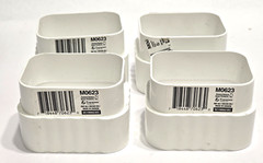 AMERIMAX HOME PRODUCT 2 in. x 3 in. WHITE VINYL DOWNSPOUT CONNECTOR 4PCS