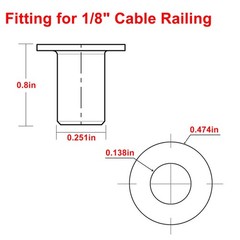 BLIKA 100 Pack Black Stainless Steel Protector Sleeves for 1/8″ 1/8″,