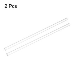 2pcs Clear Rigid Tubing Pipe 7mm ID x 11mm OD 305mm Plastic Tube