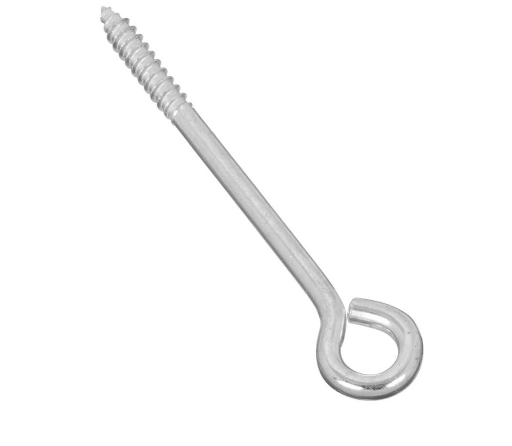 Steel Zinc Plated 1/4″ x 5″ x 1/2″ Dia. Eye Lag Screw Eyes N220-673 (10)