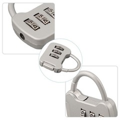 Cabinet Trolley Case Compact Combination Lock Red Silver Zinc Alloy Blue