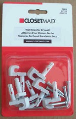 ClosetMaid #76610 Drywall Wall Mounting Clips White – 7 Pack – Combo Ship