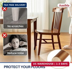 Ansible 60 PCS Felt Furniture Pads 1″, Felt Pads for Chair Leg Floor Protectors