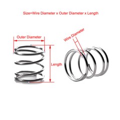 0.3mm Wire dia. 304 Stainless Steel Compression Spring Small 5~50mm Various Size