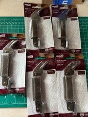 New 5-pack lot National Hardware N208-686 Antique Brass Center Lid Support