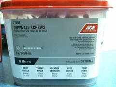 Ace 77094, 6 x 1-5/8″ Black Phosphate Drywall Screws, Phillips, 5 lbs., FS