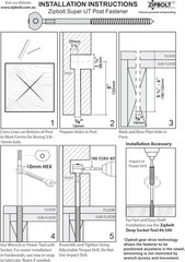 Durable Newel Post Anchor Kit with Fast Wrench-Free Installation and Wood Plugs