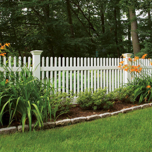 4′ HIGH PVC VINYL LOUISVILLE STYLE VICTORIAN PICKET STRAIGHT TOP FENCE PANEL 4X8