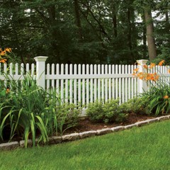 4′ HIGH PVC VINYL LOUISVILLE STYLE VICTORIAN PICKET STRAIGHT TOP FENCE PANEL 4X8