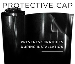 VViViD+ Ultra Gloss Black Metallic Diamond Crystal Vinyl Car Wrap (15ft x 59″)