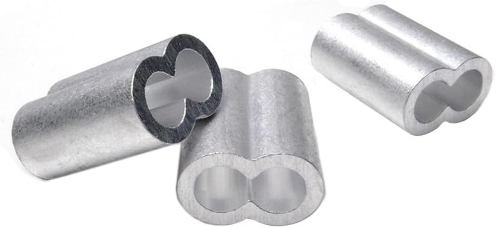 10pcs 5/16 Aluminum Cable Crimps Sleeves Cable Ferrule Clip Fittings for Cri