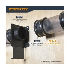 POWERTEC Clear PVC Pipe 4″ x 36″ Long, 4PK Rigid Plastic Tubing, Round Tube C…