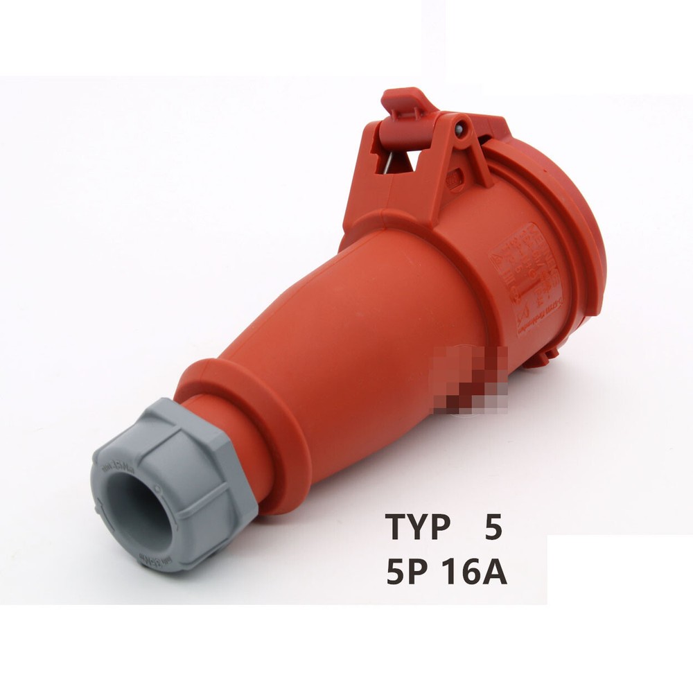 1PC NEW MENNEKES INDUSTRIAL PLUG 5P16A/ 6H TYP:5